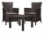 Комплект "Rosario balcony set" (Розарио сет), капучино, графит, коричневый
