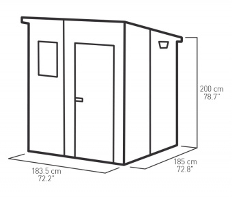 Сарай Манор Пентхаус 6x6 (Manor Pent 6X6), серый, бежевый